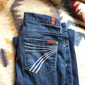 seven for all mankind dojo flair jeans size 26